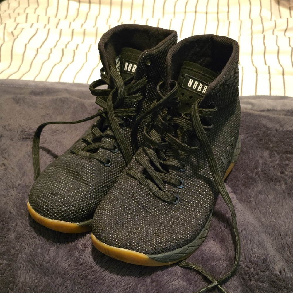 NOBULL Women's Black and Gum High-Top Athletic Shoes